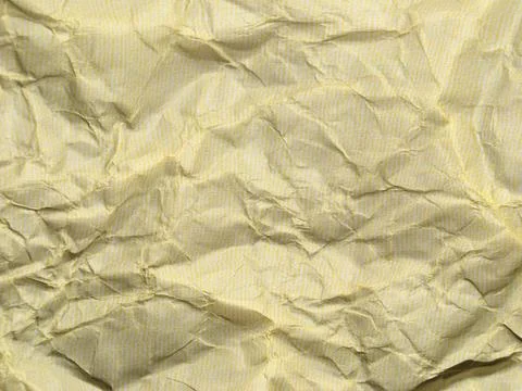 Yellow crumpled paper background with pattern for design Stock Photos