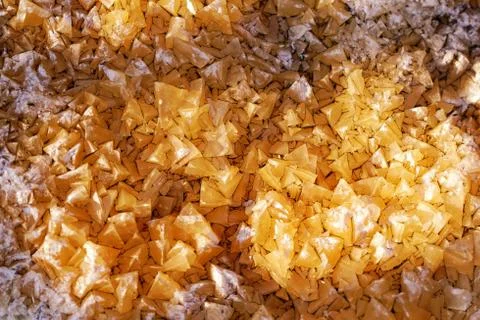 Yellow crystals Stock Photos