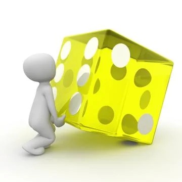 Yellow cube 2 Stock Illustration