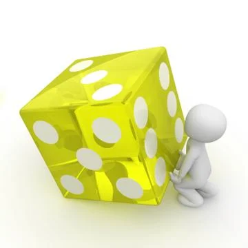 Yellow cube Stock Illustration