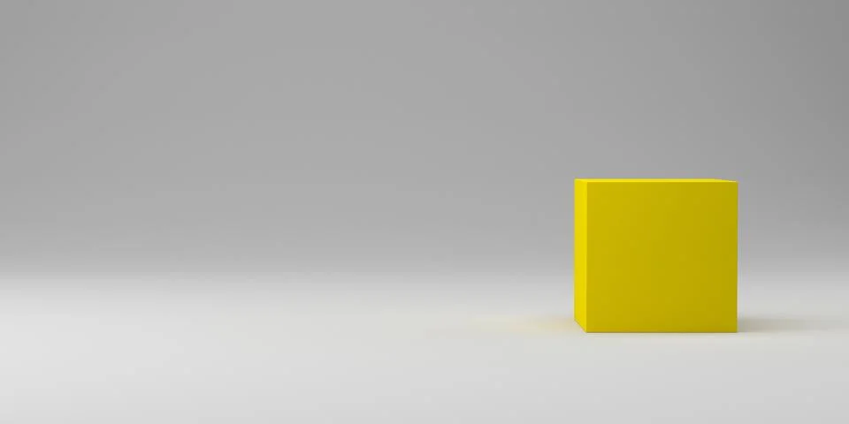 Yellow cube Illustrazione stock