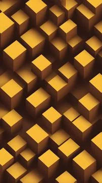 Yellow Cubes - Vertical Illustrazione stock