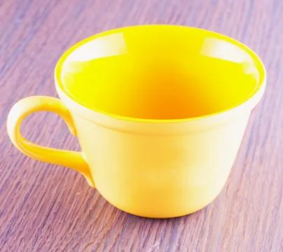 Yellow cup Foto stock