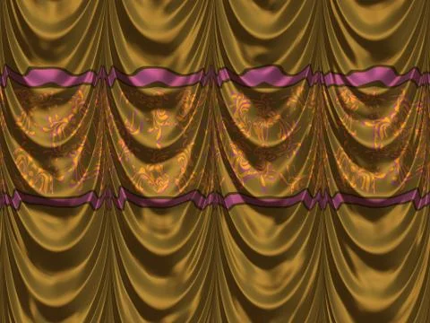 Yellow curtains Stock-Illustration