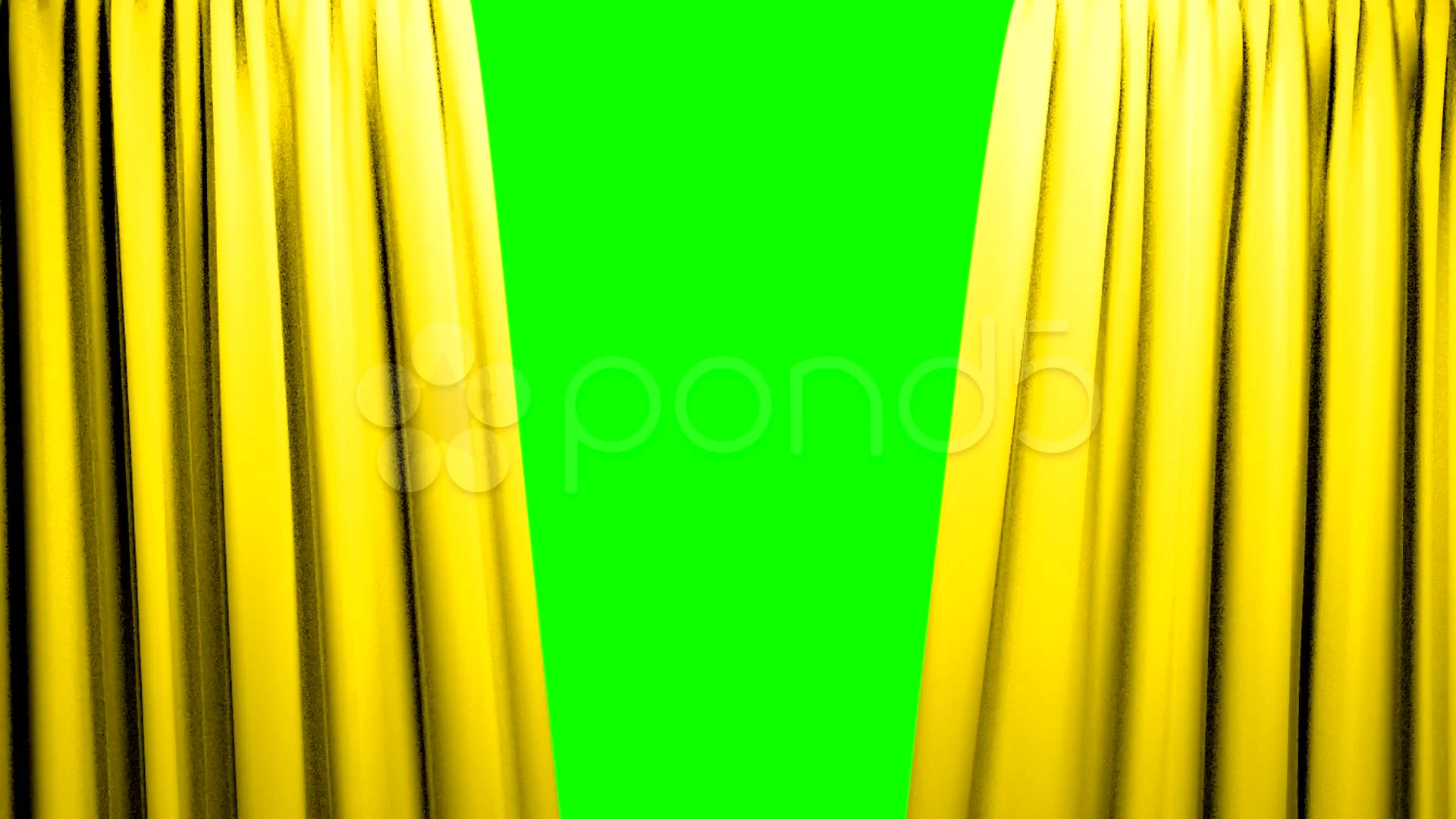 yellow stage curtains