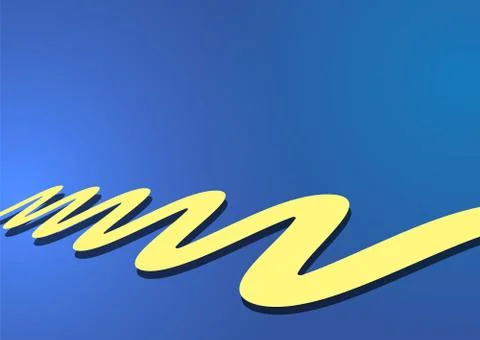 Yellow curve line Stock Illustration