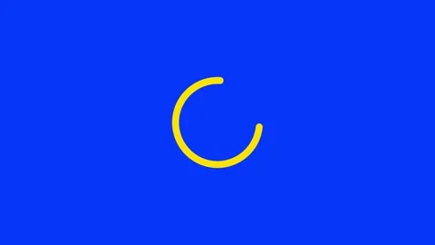 Yellow Curved Arrow on Blue Background Stock Footage 333154037