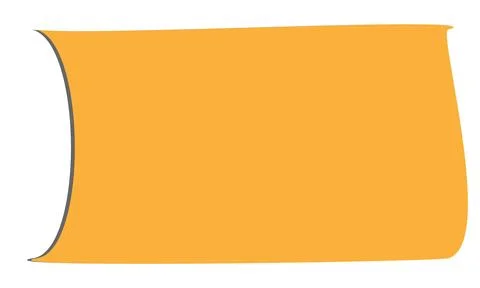 Yellow Curved Rectangle Cutout Stock Illustration