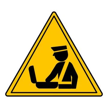 Yellow Customs Control Sign. Vector Illustration. Customs Officer Inspectin.. Stock Illustration
