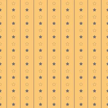 Yellow cute seamless pattern with star and starry sky, background for design Stock Illustration