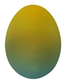 Yellow Cyan Blend Easter Egg Stock Illustration