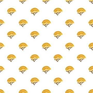 Yellow cycling helmets creating seamless safety pattern Stock Illustration
