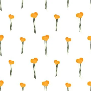 Yellow dandelion flower seamless pattern for wraping paper, fabric. Stock Illustration