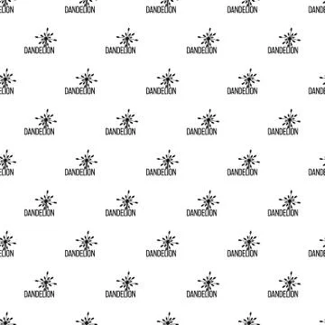 Yellow dandelion pattern seamless Stock Illustration