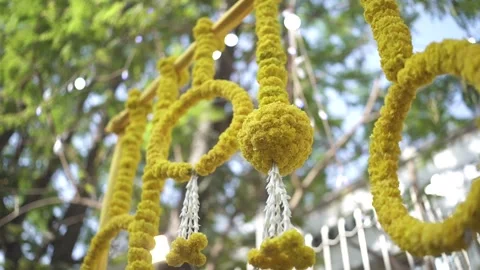Yellow decor Stock Footage 247262289