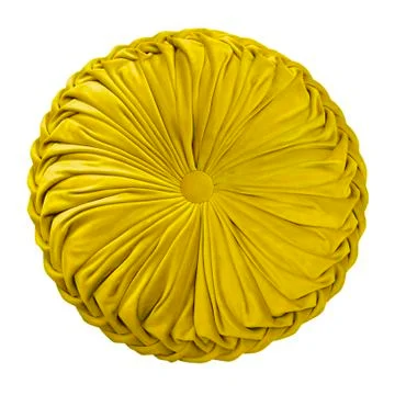 Yellow decorative cushion. Stock Photos