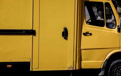 Yellow Delivery Van Stock Photos
