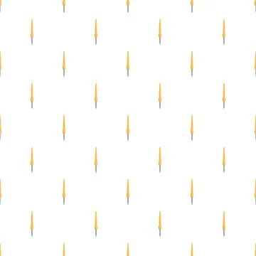 Yellow dental pick pattern for seamless background design Illustrazione stock