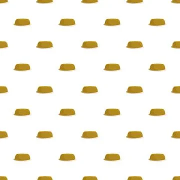 Yellow dessert pudding shapes seamless pattern background Stock Illustration