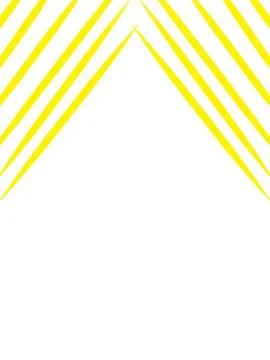 Yellow diagonal stripes forming a top corner design on white Stock Illustration