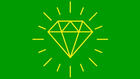 Yellow diamond green Stock Footage 223009294