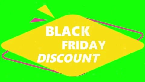 Yellow diamond shape banner with pink border on green screen background for Stock Footage 343908233