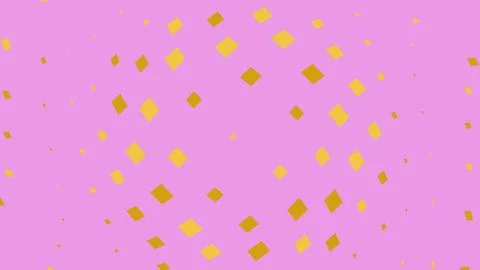 Yellow diamond shapes pattern on a light purple background イラスト素材