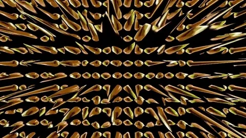 Yellow diamond spikes Stock Footage 76988840