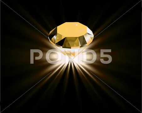 Yellow diamond. Vector Stock Illustration