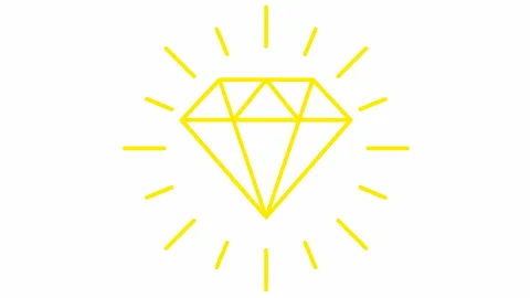Yellow diamond white Stock Footage 223008082