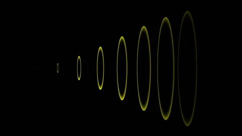 Yellow diffused radio waves Stock Footage 235590705