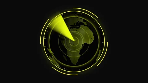 Yellow Digital Radar Screen with Pix ela... | Stock Video | Pond5