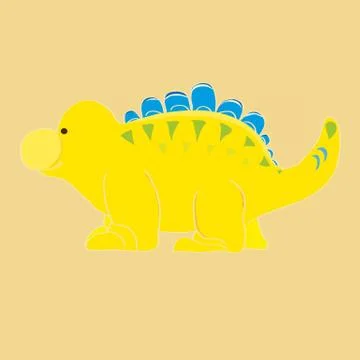 Yellow dinosaur Stock Illustration