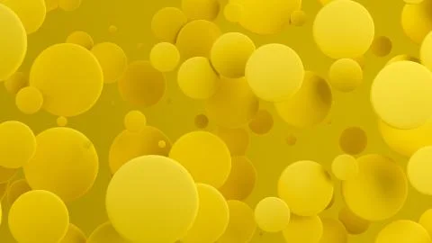 Yellow discs of random size on yellow background Stock Illustration