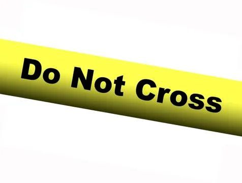 Yellow do not enter barrier tape Stock Illustration
