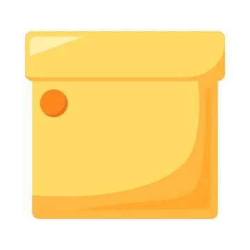 Yellow document folder flat illustration 스톡 일러스트