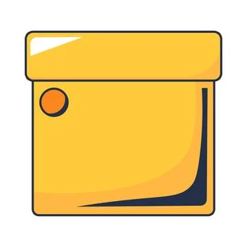 Yellow document folder flat illustration 스톡 일러스트