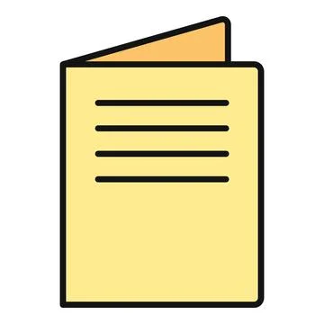 Yellow document icon representing abstract communication message Stock Illustration