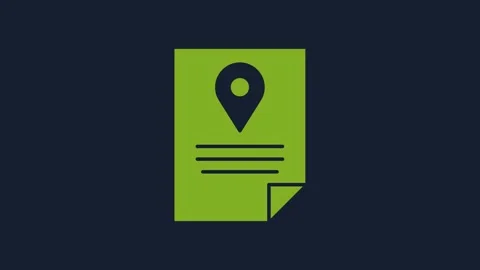 Yellow Document tracking marker system icon isolated on blue background. Parcel Stock Footage 232020045
