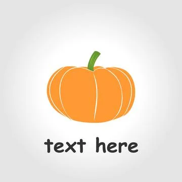 Yellow done pumkin simple flat vector illustration Stock Illustration