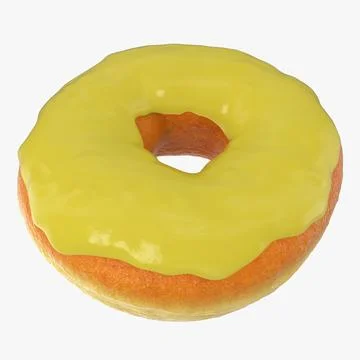 Yellow Donut 3D Model 3D Model