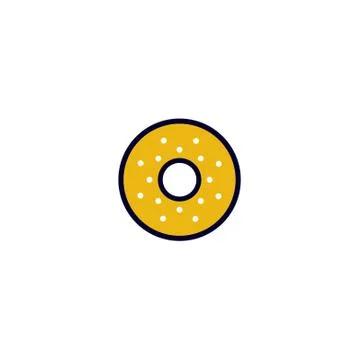 Yellow donut Stock Illustration