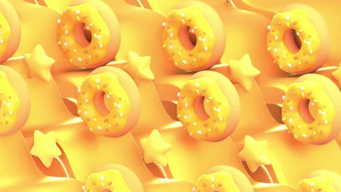 Yellow donuts Stock Footage 247948172