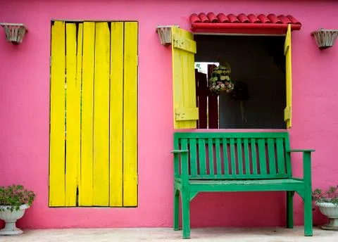 Yellow door Stock Photos