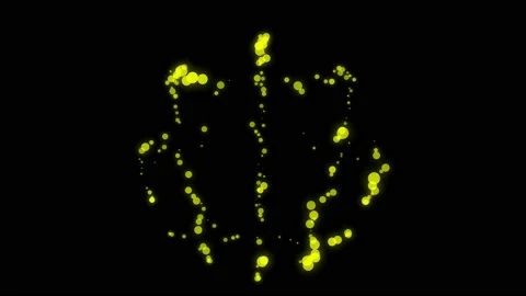 Yellow  dot circle shapes  fire style  background Elegant style Stock-Footage 142884486
