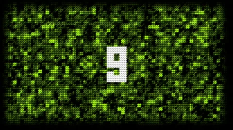 Yellow Dot Countdown 10 digit Stock Footage 565621