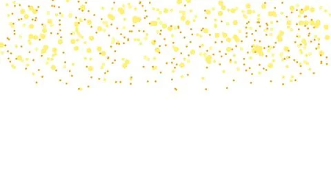 Yellow Dot Scatter  Abstract Particle Pattern on White Background for Festi.. Stock Illustration