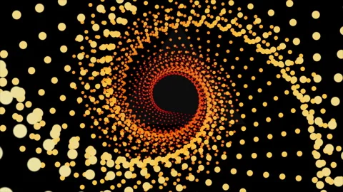 Yellow dot twirl tunnel background Stock Footage 244847575