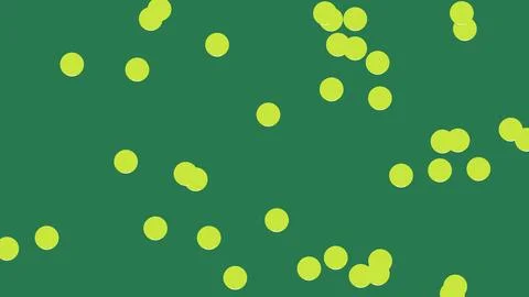 Yellow dots abstract pattern on dark green background Stock Illustration