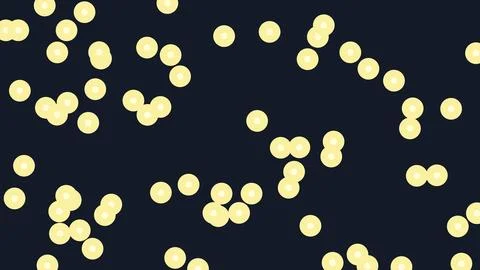 Yellow dots abstract pattern glowing on dark background 스톡 일러스트
